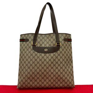 Gucci Vintage Sherry Leather Brown X Red X Green